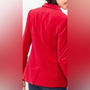 ✨⚡️💥Talbots Women's Red Corduroy Blazer Jacket Size 4 Gold Buttons